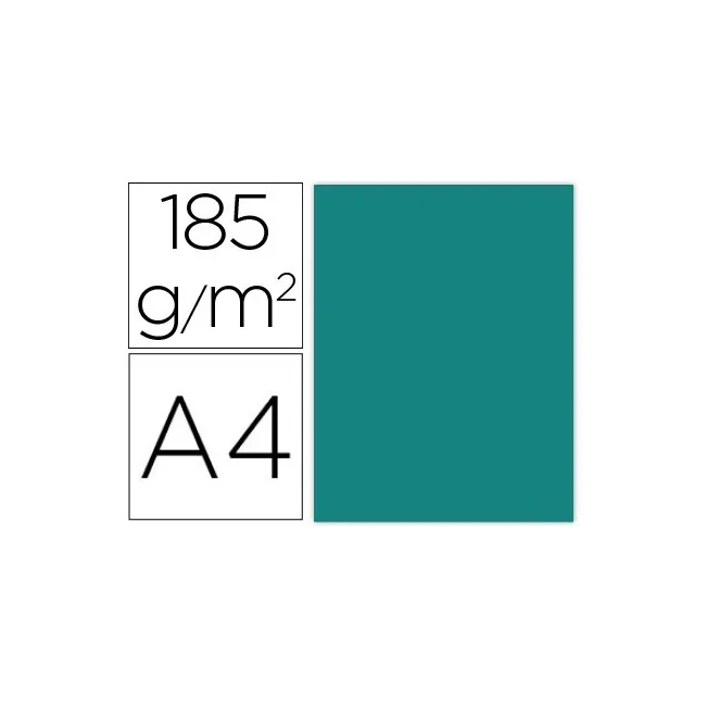 CARTULINA GUARRO DIN A4 VERDE MENTA 185 GR PAQUETE DE 50 H