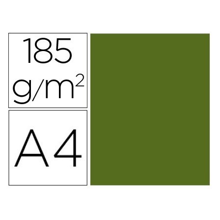 CARTULINA GUARRO DIN A4 VERDE SAFARI 185 GR PAQUETE DE 50 H