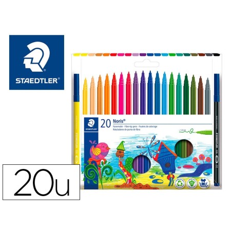 ROTULADOR STAEDTLER NORIS CLUBESTUCHE DE 20 COLORES