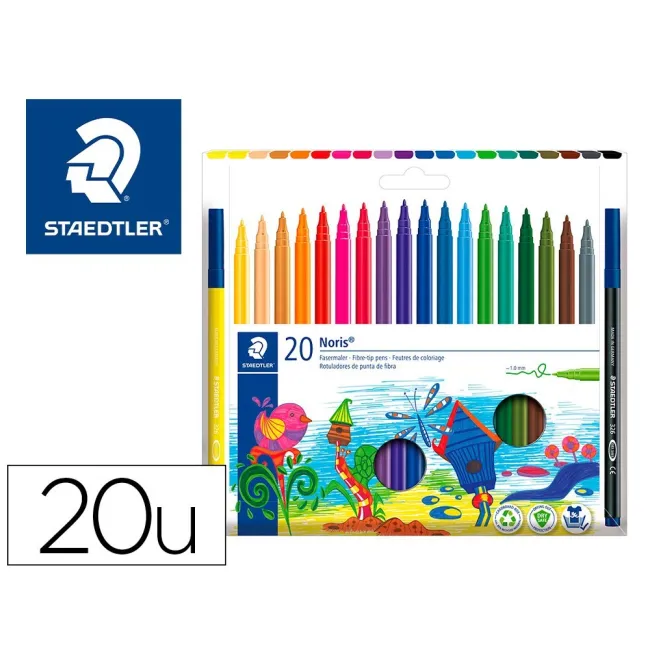 ROTULADOR STAEDTLER NORIS CLUBESTUCHE DE 20 COLORES