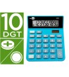 CALCULADORA LIDERPAPEL SOBREMESA XF21 10 DIGITOS SOLAR Y PILAS COLO...