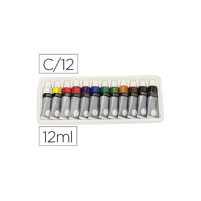 PINTURA ACRILICA DALER ROWNEY SIMPLY CAJA DE 12 COLORES SURTIDOS TU...