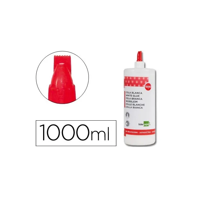 PEGAMENTO COLA BLANCA LAVABLE LIDERPAPEL 1000 ML