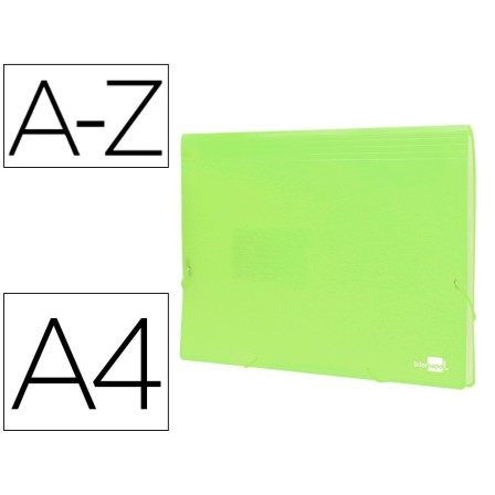 CARPETA LIDERPAPEL CLASIFICADOR FUELLE POLIPROPILENO DIN A4 AMARILL...