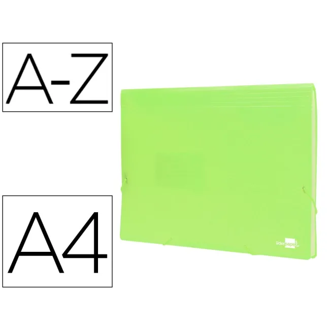 CARPETA LIDERPAPEL CLASIFICADOR FUELLE POLIPROPILENO DIN A4 AMARILL...