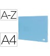 CARPETA LIDERPAPEL CLASIFICADOR FUELLE POLIPROPILENO DIN A4 CELESTE...