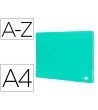 CARPETA LIDERPAPEL CLASIFICADOR FUELLE POLIPROPILENO DIN A4 VERDE O...