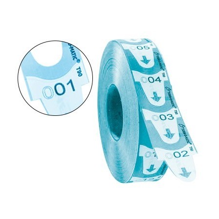 TICKETS TURNOMATIC 31X67 MM COLOR AZUL ROLLO 4000 TICKETS