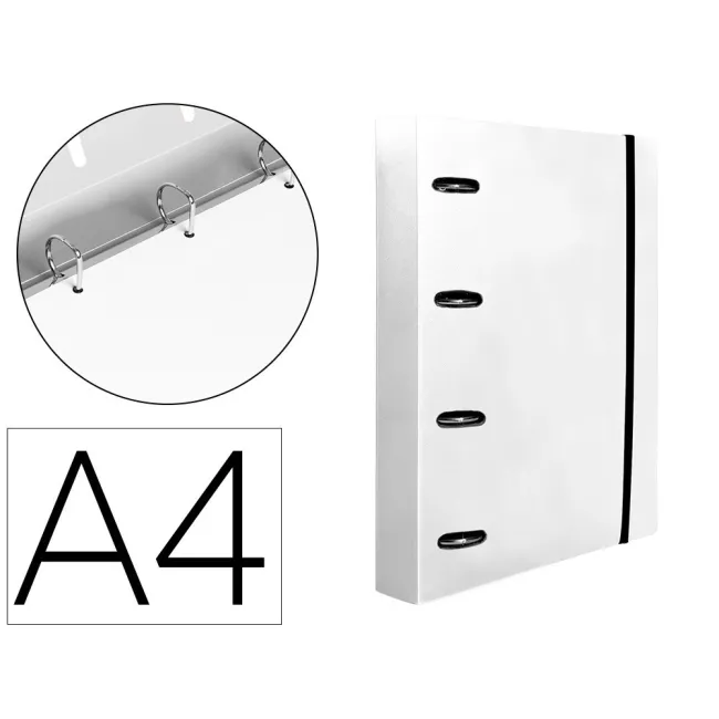 CARPETA CON RECAMBIO LIDERPAPEL A4 CUADRO 5MM 100 HOJAS 80G POLIPRO...
