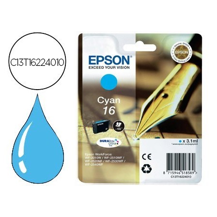 INK-JET EPSON 16 WF2010W WF2510WF WF2520NF WF2530WF WF2540WF CIAN 1...