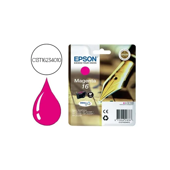 INK-JET EPSON 16 WF2010W WF2510WF WF2520NF WF2530WF WF2540WF MAGENT...