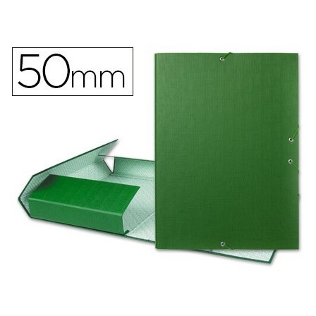 CARPETA PROYECTOS LIDERPAPEL FOLIO LOMO 50MM CARTON FORRADO VERDE