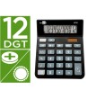CALCULADORA LIDERPAPEL SOBREMESA XF26 12 DIGITOS SOLAR Y PILAS 127X...
