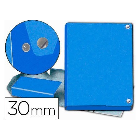 CARPETA PROYECTOS PARDO FOLIO LOMO 30 MM CARTON FORRADO AZUL CON BR...