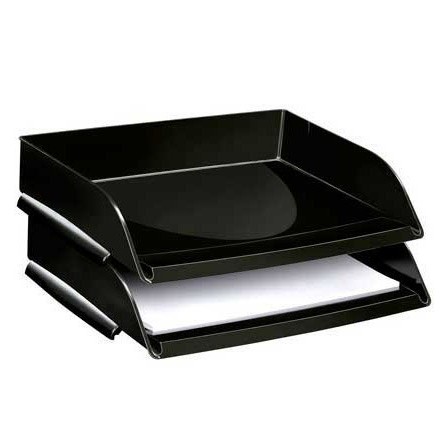 BANDEJA SOBREMESA CEP PLASTICO NEGRA 351X260X69 MM