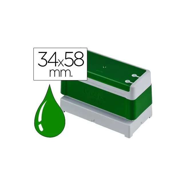 SELLO AUTOMATICO BROTHER 34 MM X 58 MM VERDE