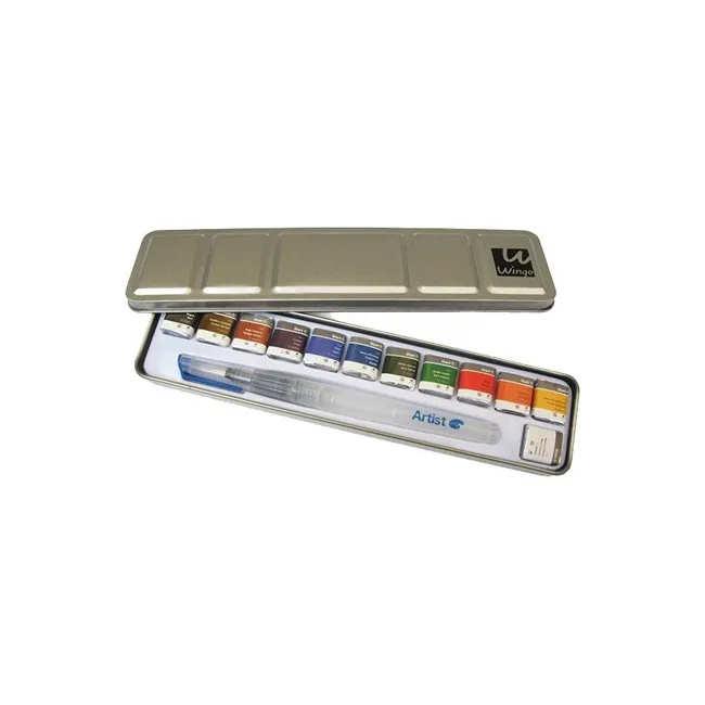 ACUARELA ARTIST START CAJA METAL 12 COLORES SURTIDOS + PINCEL RELLE...