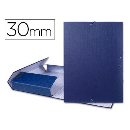 CARPETA PROYECTOS LIDERPAPEL FOLIO LOMO 30MM CARTON FORRADO AZUL