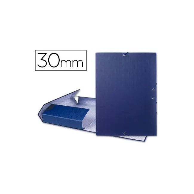 CARPETA PROYECTOS LIDERPAPEL FOLIO LOMO 30MM CARTON FORRADO AZUL