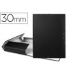 CARPETA PROYECTOS LIDERPAPEL FOLIO LOMO 30MM CARTON FORRADO NEGRA