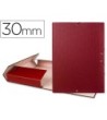 CARPETA PROYECTOS LIDERPAPEL FOLIO LOMO 30MM CARTON FORRADO ROJA