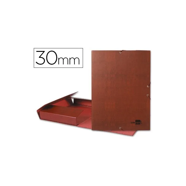 CARPETA PROYECTOS LIDERPAPEL FOLIO LOMO 30MM CARTON FORRADO CUERO