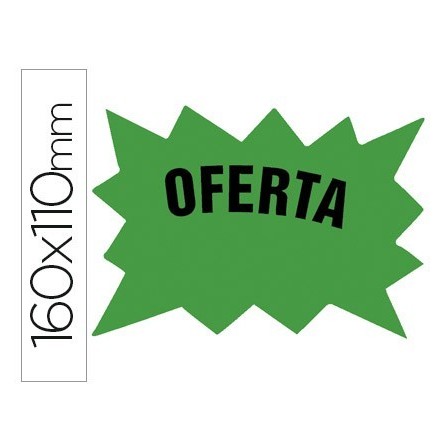 CARTEL CARTULINA ETIQUETAS MARCAPRECIOS VERDE FLUORESCENTE 160X110 ...