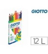 LAPICES DE COLORES GIOTTO MEGA TRI CAJA DE 12 COLORES MINA 5,5 MM