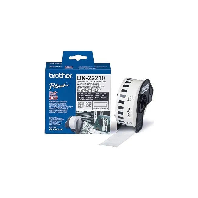 CINTA DE PAPEL CONTINUO BROTHER DK-22210 PARA IMPRESORAS QL -29MMX3...