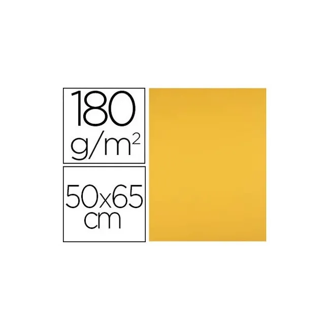 CARTULINA LIDERPAPEL 50X65 180 GR ORO VIEJO PAQUETE DE 25