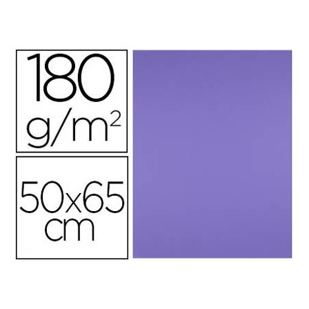 CARTULINA LIDERPAPEL 50X65 180 GR PURPURA PAQUETE DE 25