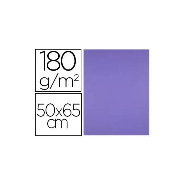 CARTULINA LIDERPAPEL 50X65 180 GR PURPURA PAQUETE DE 25
