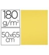 CARTULINA LIDERPAPEL 50X65 CM 180G/M2 AMARILLO LIMON PAQUETE DE 25