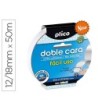 CINTA ADHESIVA PLICO DOBLE CARA FACIL USO 12/18 MM X 50 M