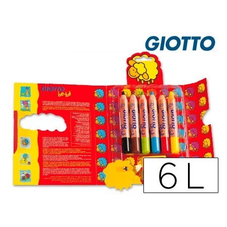 LAPICES DE COLORES GIOTTO BEBE CAJA DE 6 LAPICES