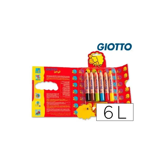 LAPICES DE COLORES GIOTTO BEBE CAJA DE 6 LAPICES