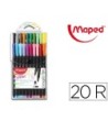 ROTULADOR MAPED PUNTA DE METAL GRAPH PEPS FINE LINER ESTUCHE DE 20 ...