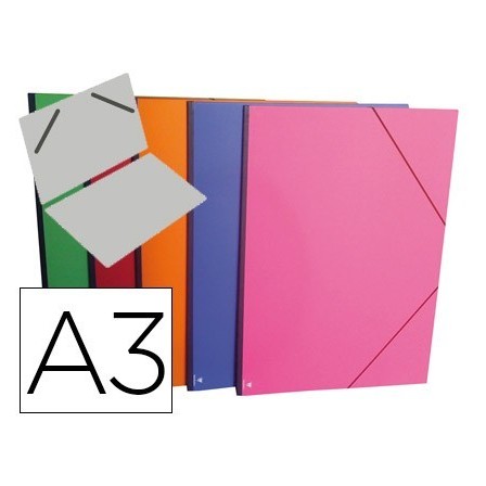 CARPETA PLANOS CLAIREFONTAINE DIN A3 CON GOMAS CARTON GOFRADO COLOR...