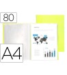 CARPETA LIDERPAPEL ESCAPARATE 80 FUNDAS POLIPROPILENO DIN A4 AMARIL...