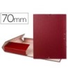 CARPETA PROYECTOS LIDERPAPEL FOLIO LOMO 70MM CARTON FORRADO ROJA