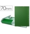 CARPETA PROYECTOS LIDERPAPEL FOLIO LOMO 70MM CARTON FORRADO VERDE