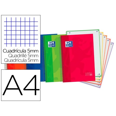BLOC ESPIRAL OXFORD TAPA EXTRADURA OPTIK PAPER MICROPERFORADO DIN A...