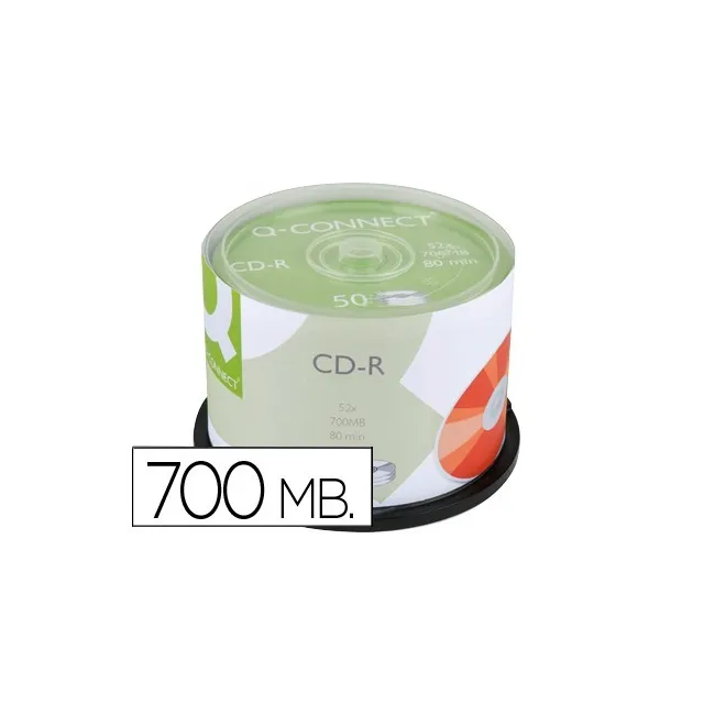 CD-R Q-CONNECT CAPACIDAD 700MBDURACION 80MIN VELOCIDAD 52X BOTE DE ...