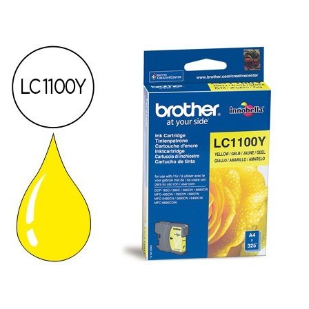 INK-JET BROTHER LC-1100Y AMARILLO 325 PAG