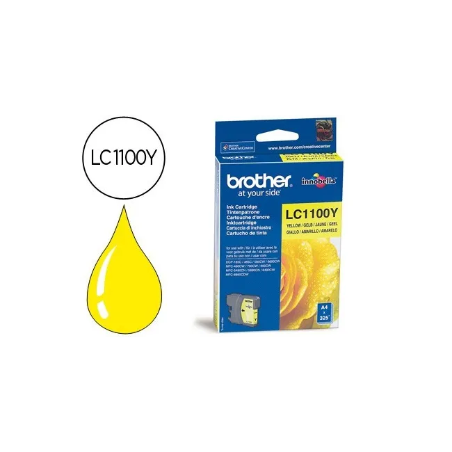 INK-JET BROTHER LC-1100Y AMARILLO 325 PAG