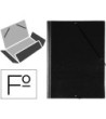 CARPETA GOMAS SOLAPAS PLASTICO SARO FOLIO NEGRA