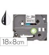CINTA Q-CONNECT TZE-241 BLANCO-NEGRO 18MM LONGITUD 8 MT
