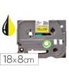 CINTA Q-CONNECT TZE-641 AMARILLO-NEGRO 18MM LONGITUD 8 MT