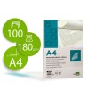 PAPEL VERJURADO LIDERPAPEL A4 180G/M2 CREMA PAQUETE DE 100 HOJAS