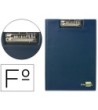 CARPETA LIDERPAPEL MINICLIP SUPERIOR FOLIO PLASTICO AZUL